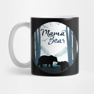 Mama Bear with Baby Cub in the Mountains Mug